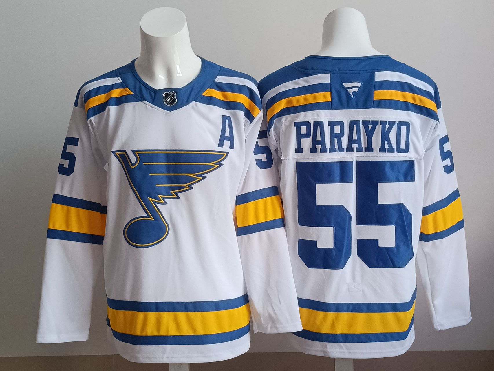 Men 2025 St.Louis Blues #55 Parayko White NHL Jersey style 01->st.louis blues->NHL Jersey